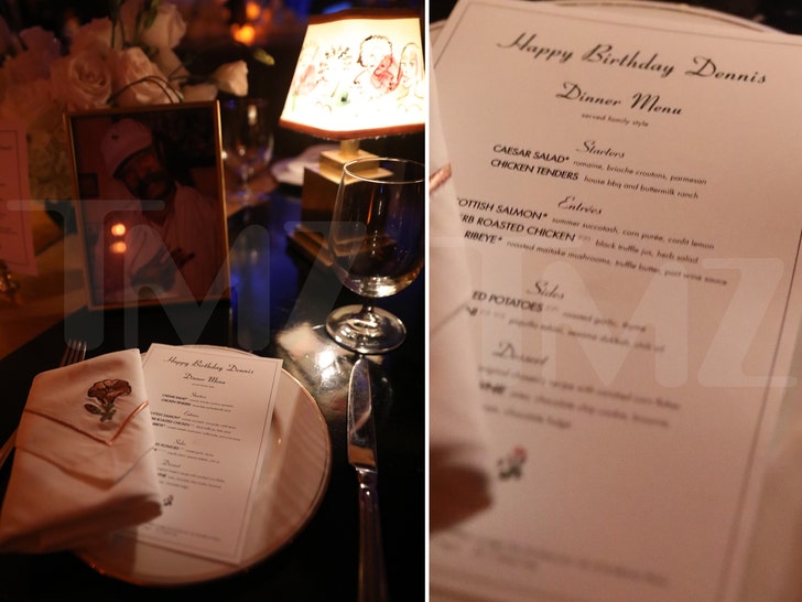 father drake birthday dinner menu