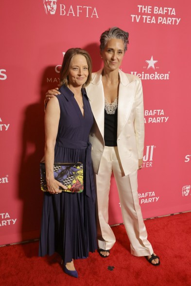 Jodie Foster and Alexandra Hedison attend the BAFTA TV tea party