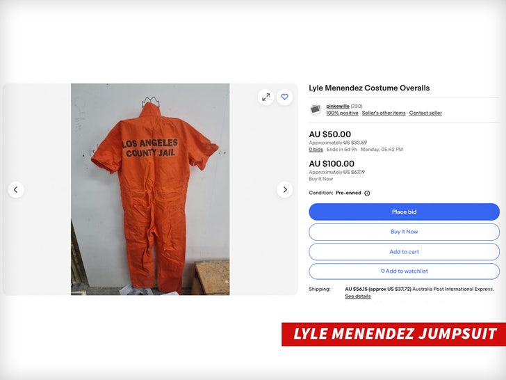 Lyle Menendez Jumpsuit sub ebay