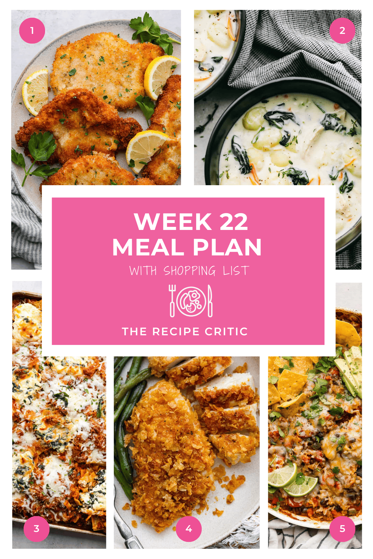 Week 22 Meal Plan Collage