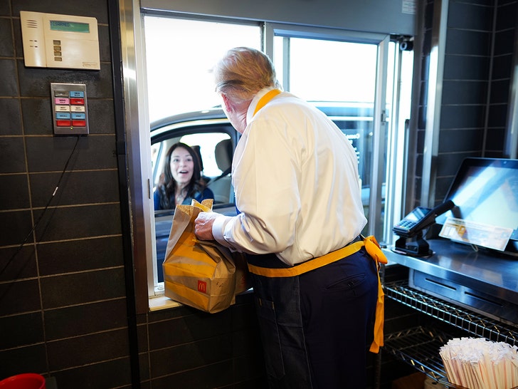 Donald Trump works at McDonald's