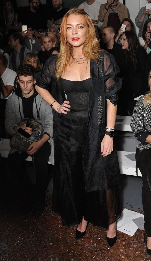 Lindsay Lohan at a fashion show